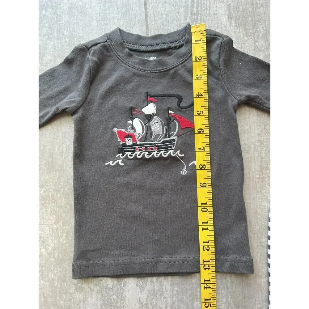 2 Piece Set Gymboree Pirate Pajamas Boys Cotton Snug Fitting Pjs Sleep Lounge 2T